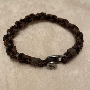 Abercrombie Braided Leather Bracelet